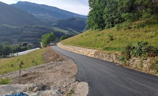 Mur de soutènement à Entremont le Vieux 