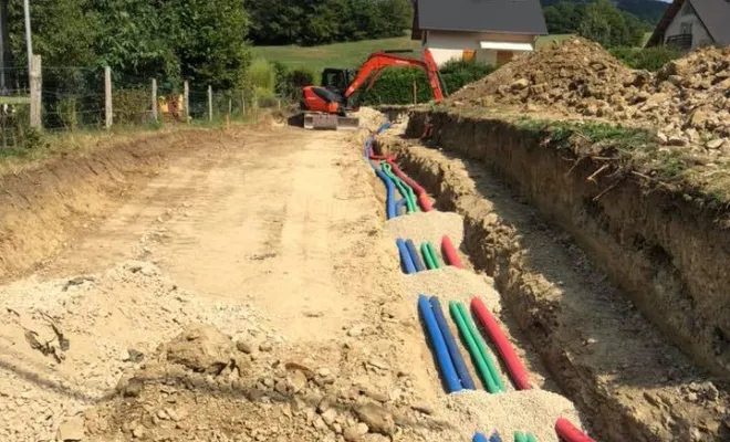 Viabilisation de terrain à Chambéry. SARL CUQUAT TP